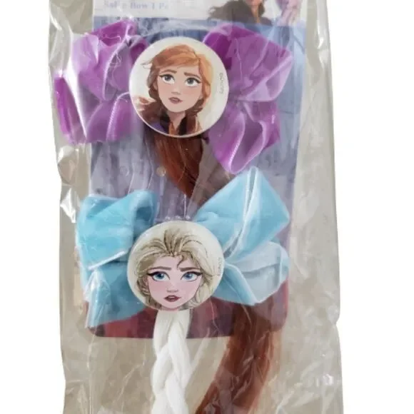 Disney Frozen Salon Bow and Snap Clips NWT - Picture 3 of 4